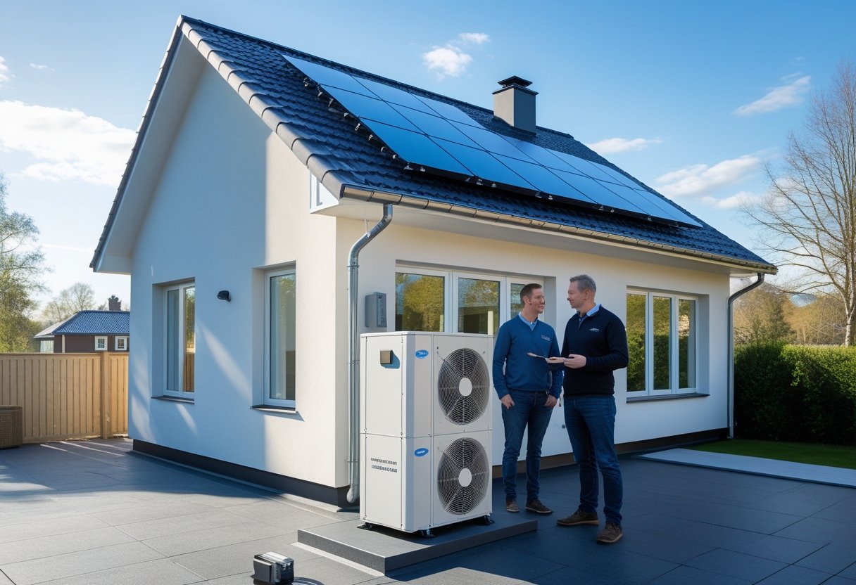 Energibesparelser i Skanderborg Saadan kan et nyt tag og en varmepumpe arbejde sammen